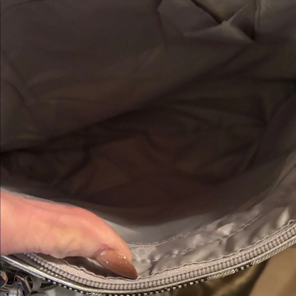Silver and Gray Fashion Tote and wallet set